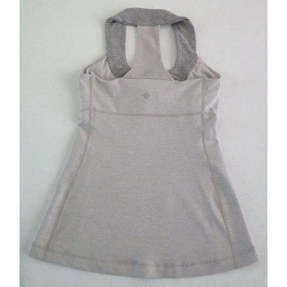 Lululemon Women's Sz 4 Gray Scoop Neck Tank Top - Picture 5 of 6